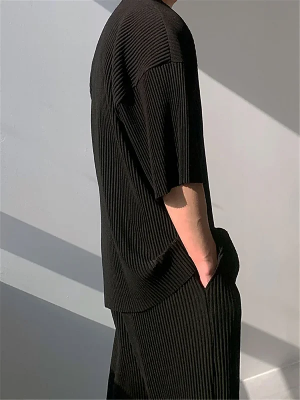 Pleated Striped Tee - Image 3